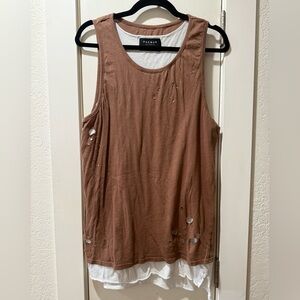 PacSun Brown Distressed Tank Dress/Long Tank